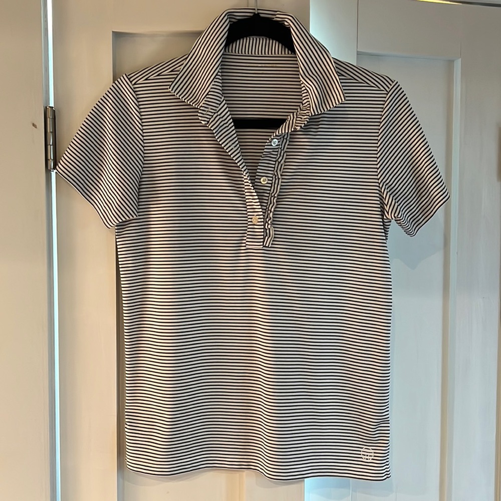 Tory Sport ruffled golf polo Small